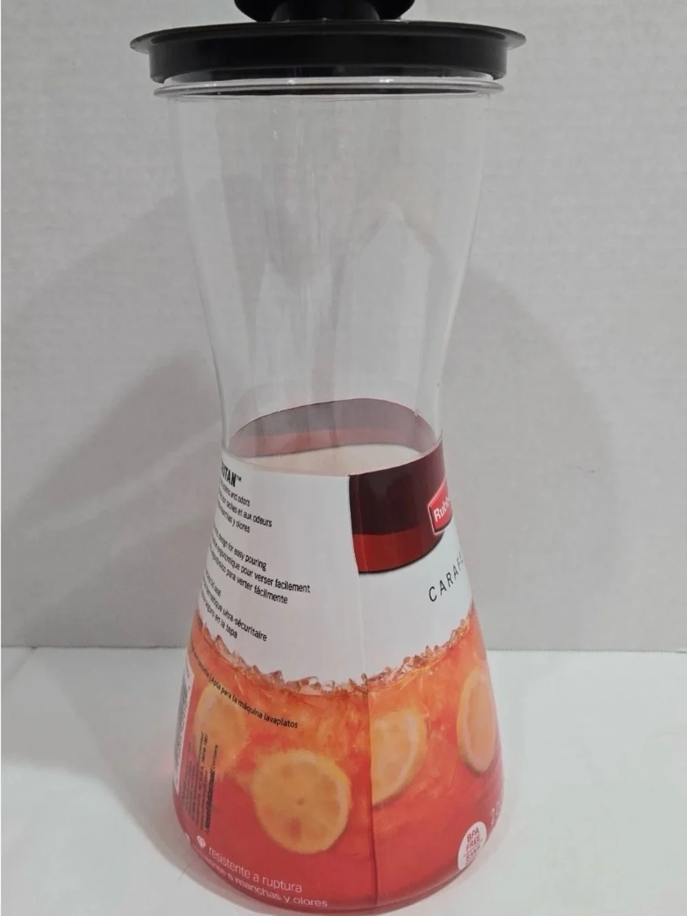 New Rubbermaid 2 qt Carafe Leak-Proof Lid BPA Free Shatter Resistant Clear 11.5